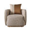 Gineverra Accent Chair - Biscotti/Ivory Gold