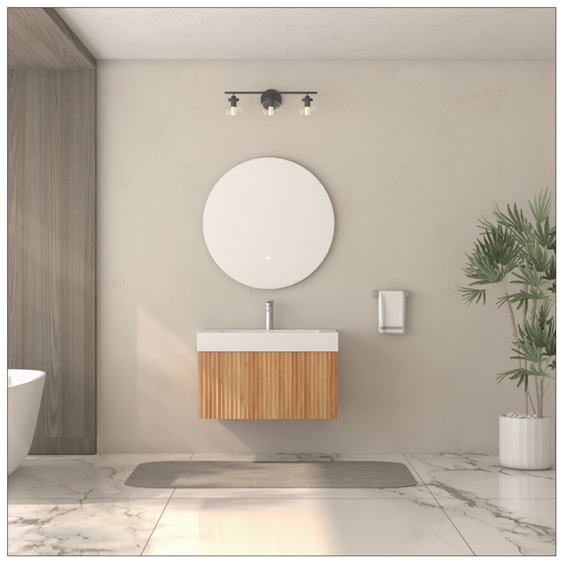 Meuble-lavabo flottant 30 po avec lavabo intégré, 30"