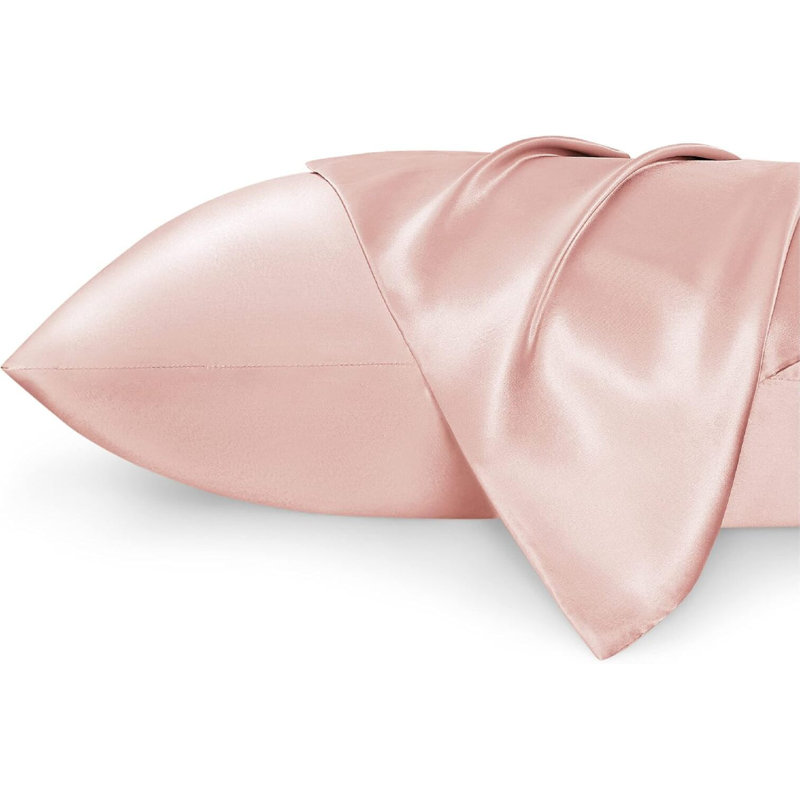 Bedsure Cooling Satin Pillowcase Envelope Closure(Set Of 2), Blossom