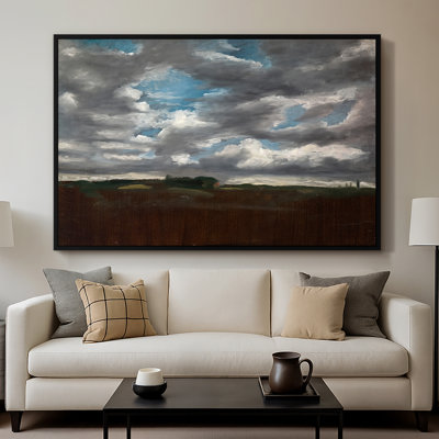 Extensive Landscape with Grey Clouds, c. 1821-1822-John Constable-Framed Gallery Wrapped Canvas