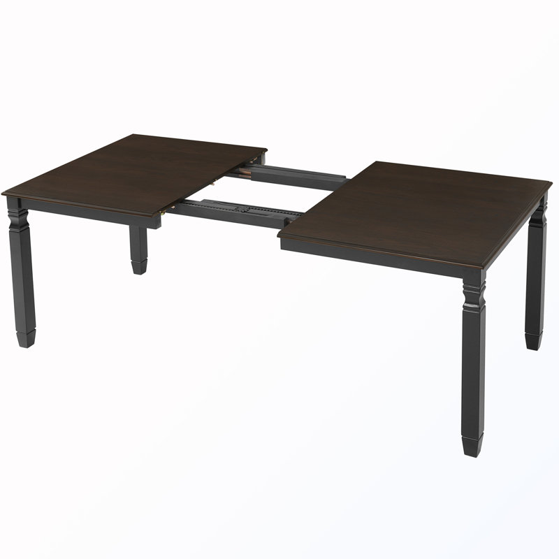 Extendable Dining Table, Espresso / Black