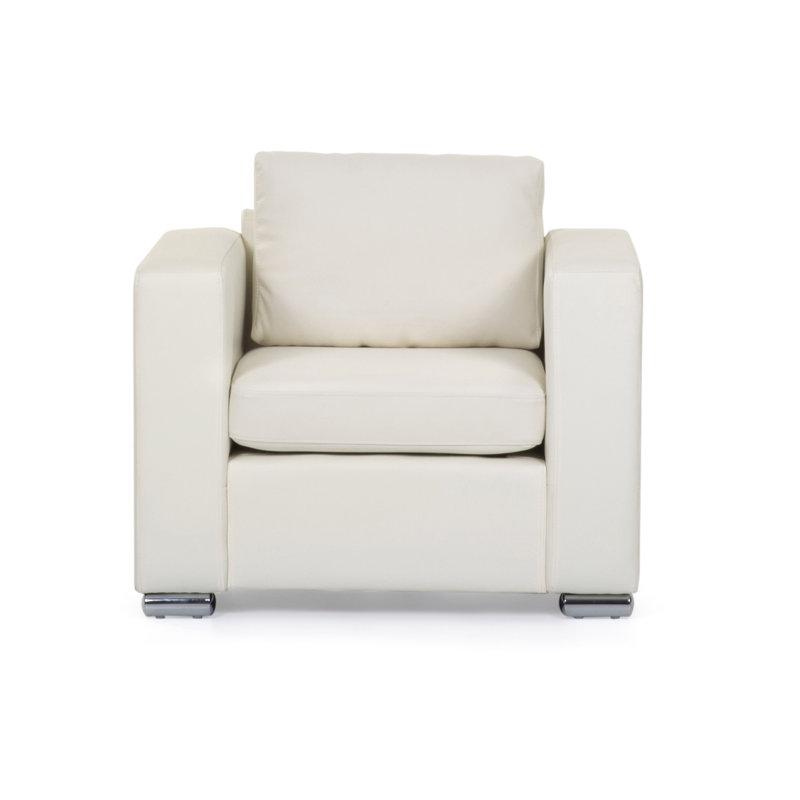 Darcy Leather Club Chair, Beige