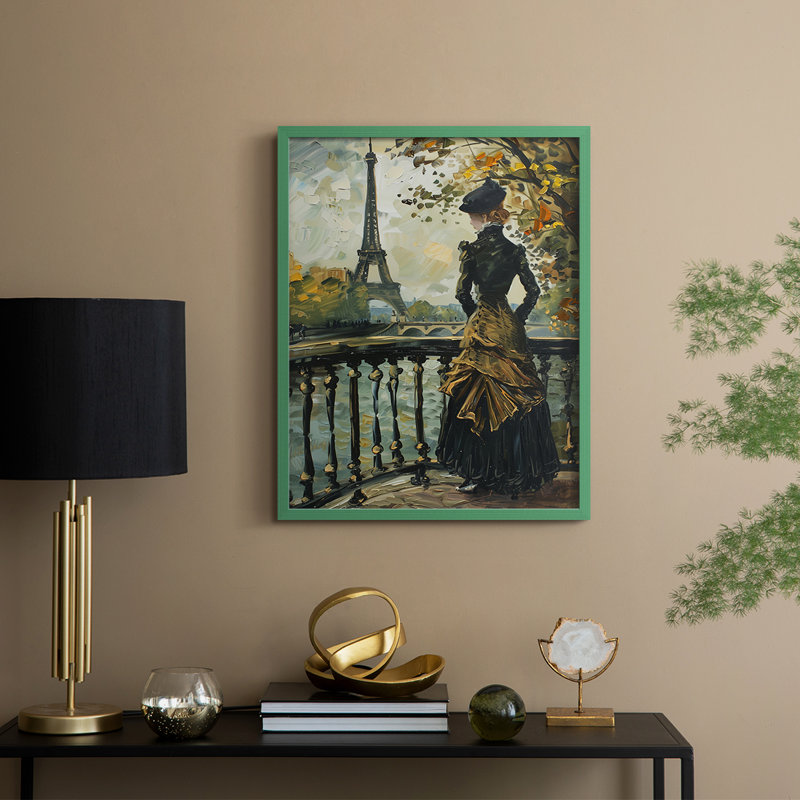 Reproduction encadrée WOMEN Series DCXIX - bois massif, H 30 po x l 24 po, Vert
