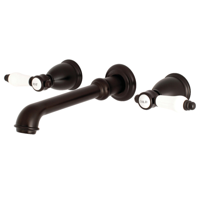 Kingston Brass Bel-Air Two-Handle 3-Hole Wall Mount Roman Tub Faucet, Oil Rubbed Bronze