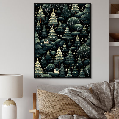 Motif de sapin de Noël I - Pin Art mural