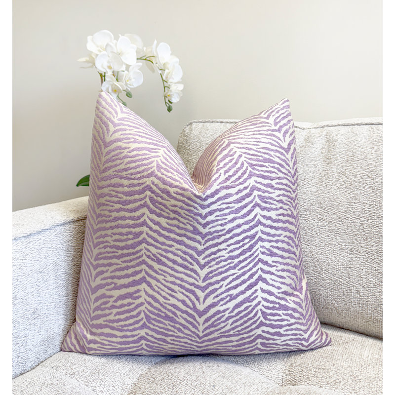 Housse de coussin Lilas Zebra, Carré 20 po