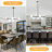George Oliver 7 - Light Dimmable Modern White Glass Globe Sputnik Linear Dining Room Chandeliers Farmhouse Kitchen Lighting Pendant-35.83"W x 52.56"H -1116772920