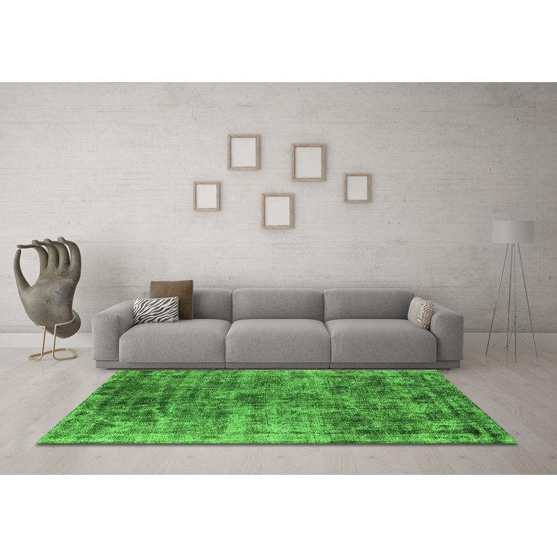 Emitt Washable Abstract Indoor Rug, Square 6'