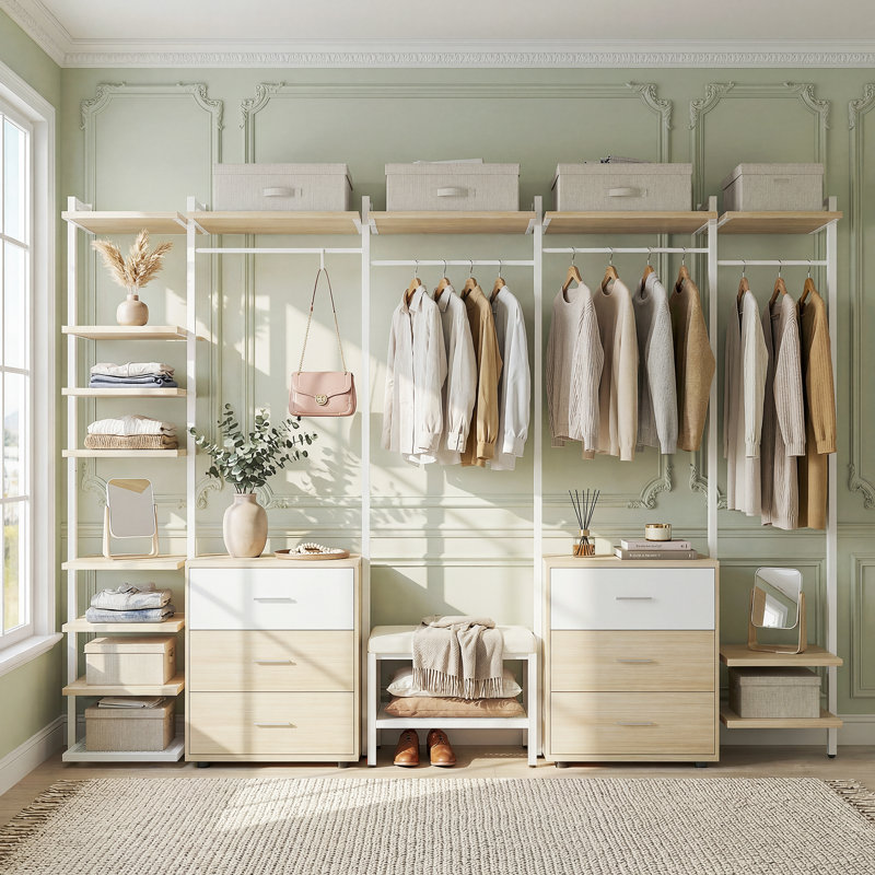 Portemanteaux pour vêtements en plein air, Blanc / beige