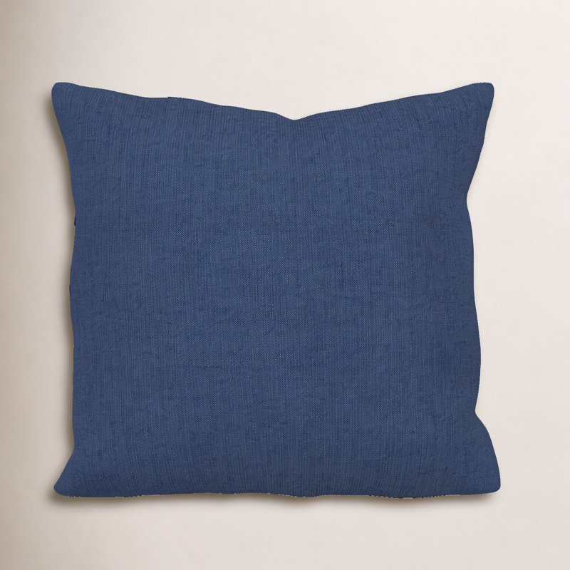 Jem Gabi Sunbrella® Indoor/Outdoor Throw Pillow, Square 20", Spectrum Indigo Sunbrella® Plainweave