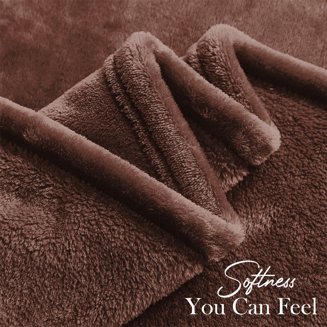 Faux Fur Reversible Fleece Throw Blanket – Soft & Cozy