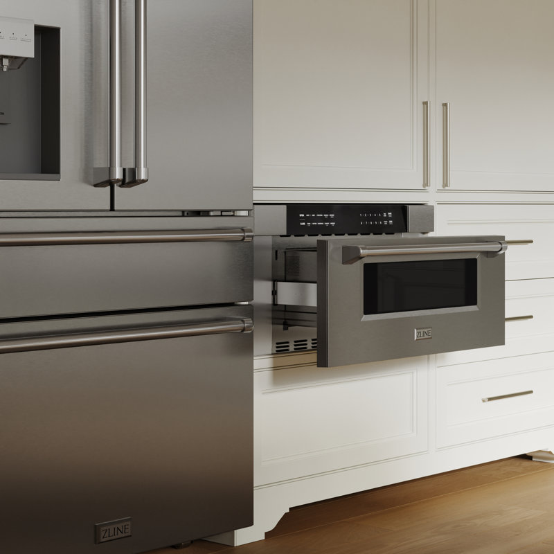 ZLINE Autograph 30 in. Microwave Drawer, Stainless Steel, Stainless Steel