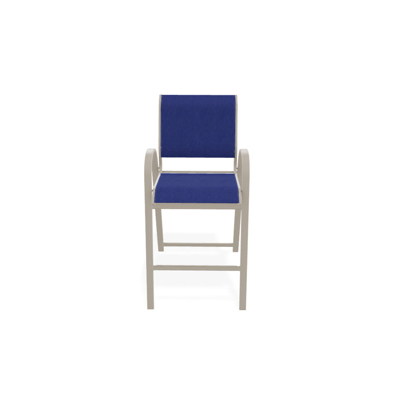 Tabouret de bar Holna, Atlantis bleu royal Sunbrella®, Désert texturé