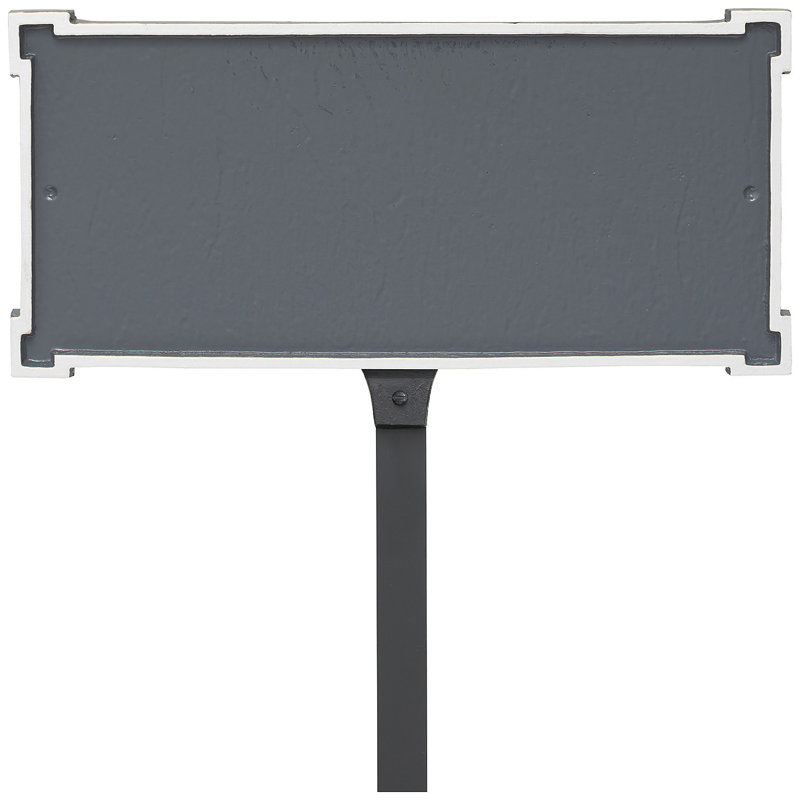 New Yorker 1-Line Lawn Address Sign, Gray/White