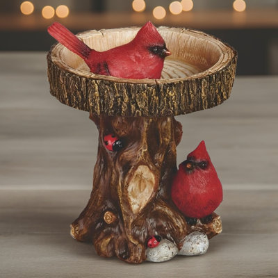 8.5"H Cardinal Bird Feeder Figurine
