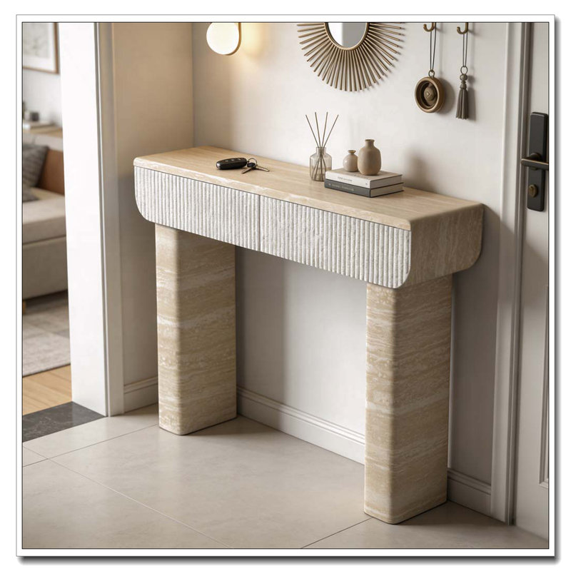 Console, canapé, Beige + jaune