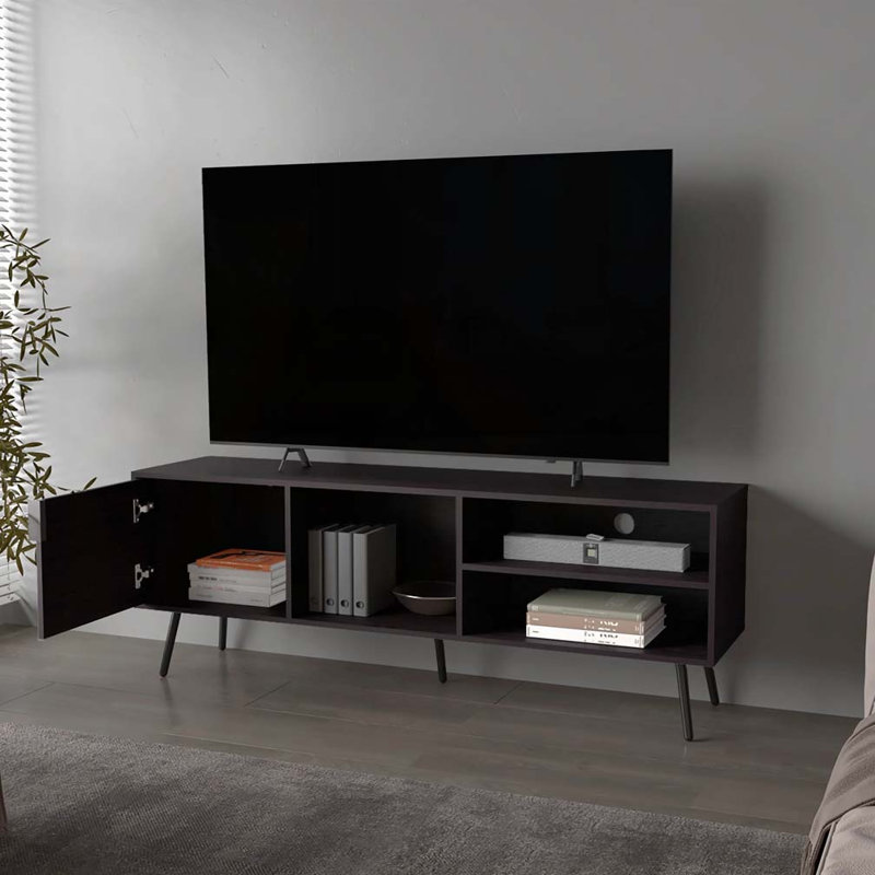 Meuble télé avec rangement ouvert Wengue, Wenge