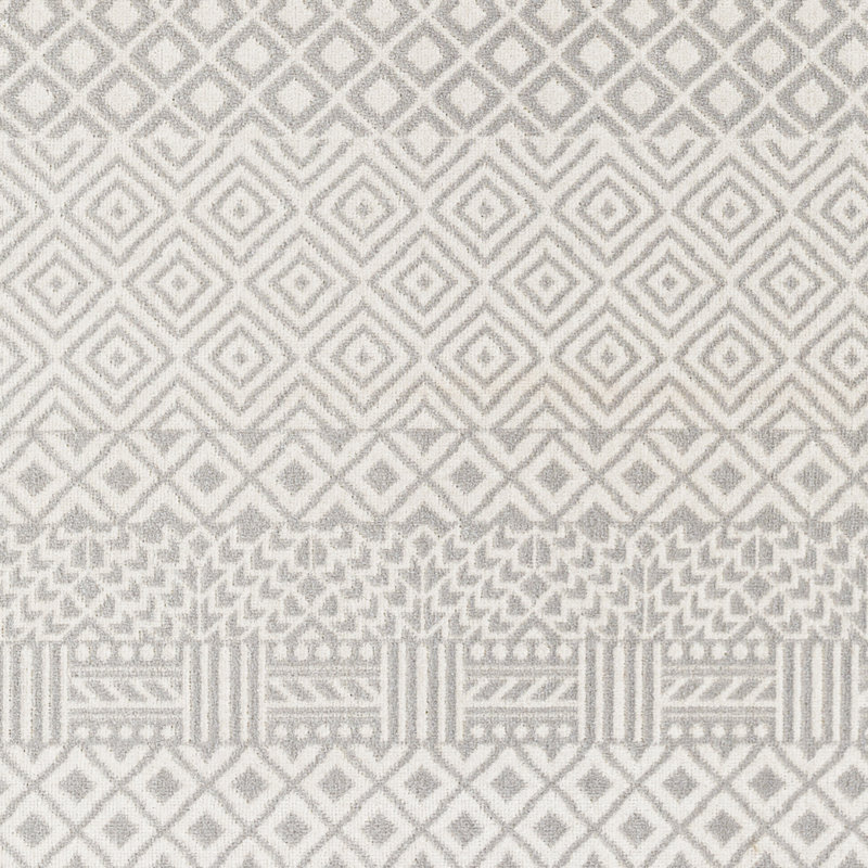 Swampscott Washable Geometric Indoor Rug, Round 6'7"