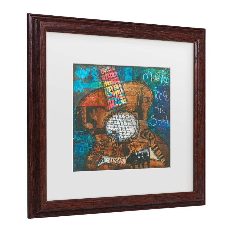 Art encadré par Jennifer Mccully, H 18,75 po x l 18,75 po x P 0,75 po, Brun