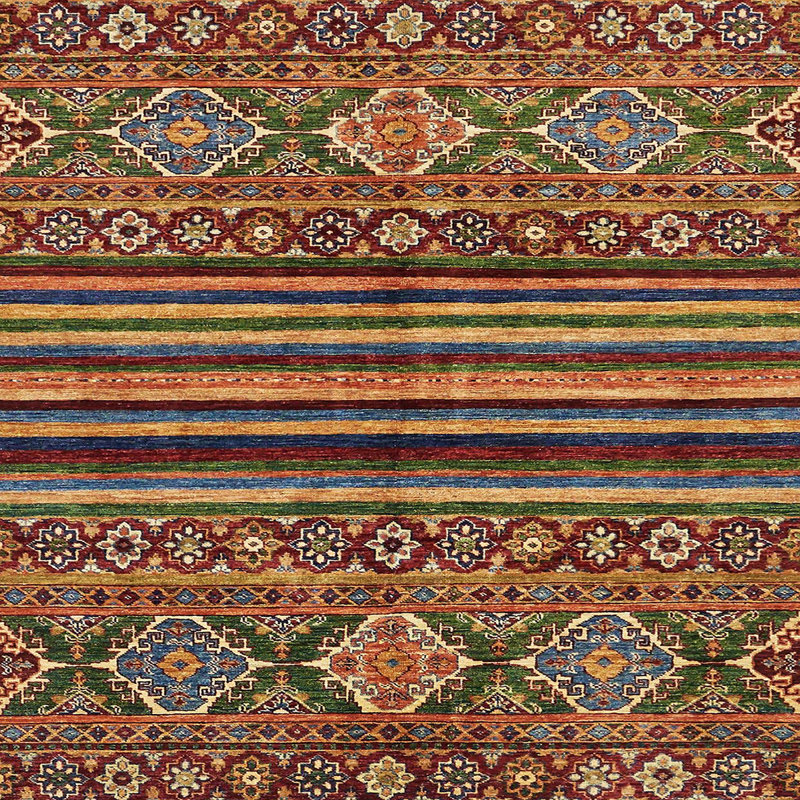 12 - Tapis abstrait 595, Carré 6 pi