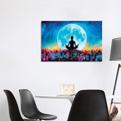 Moon Yoga by P.D. Moreno - Print on Canvas