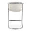 Tabouret de comptoir, revêtement en polyester, structure en fer chromé, crème mélangée - ensemble de 2
