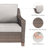 Tya Outdoor Wicker Rattan Patio Sofa With Cushions And Ottomans-767224934