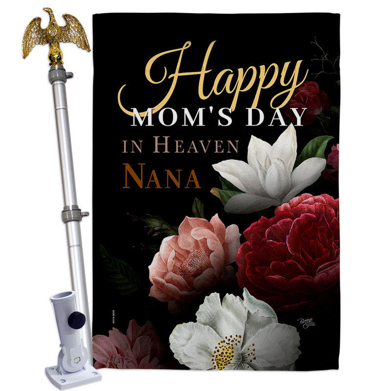 Double Sided 40'' H x 28'' W Polyester Mother's Day Flag Set