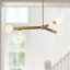 Reese 41-in Urban Bronze Dimmable LED Chandelier with Amber Glass-281923354