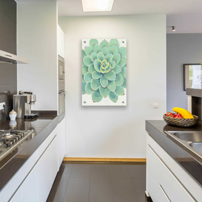 «Pastel Succulent III» par Tim O'Toole, art mural en verre acrylique