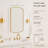 Castorina 18''x27" Brushed Gold Surface and Recessed Mounted Medicine Cabinet, Brass Mirrored Bathroom Cabinet with 3 Adjustable Shelves-144440291