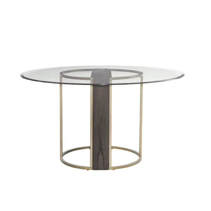 Table de salle à manger Maeve de 54 po avec dessus en verre