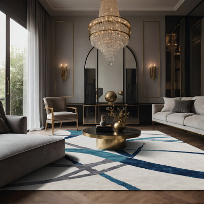Tapis gris soyeux et moelleux