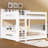 Wood Bunk Bed with Storage Shelves and USB Ports, Space Saving Bunk Bed Frame with Built-In Charging Station-1228830143