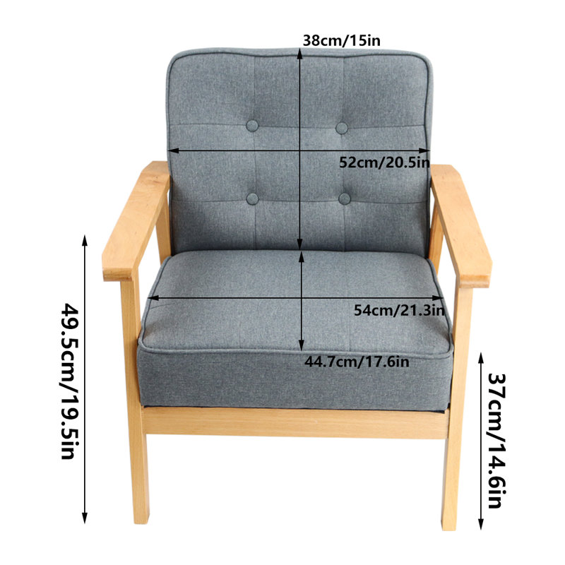 Fauteuil en lin 21,26 po Brookville
