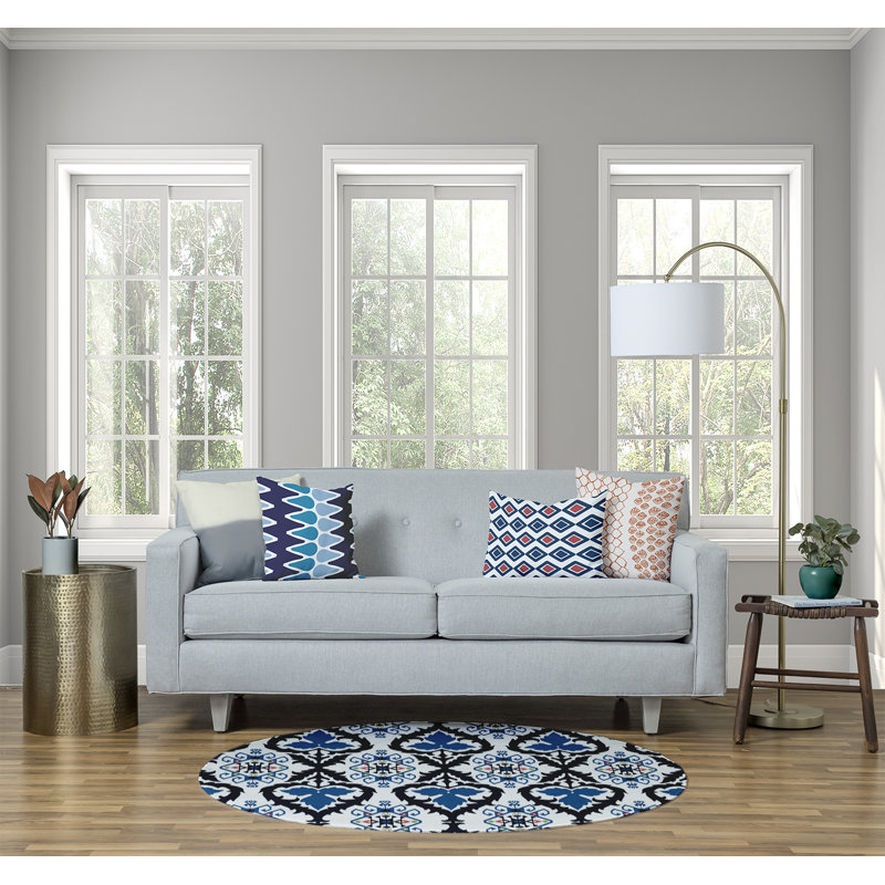 Chenille Oriental Indoor Rug, Round 5'