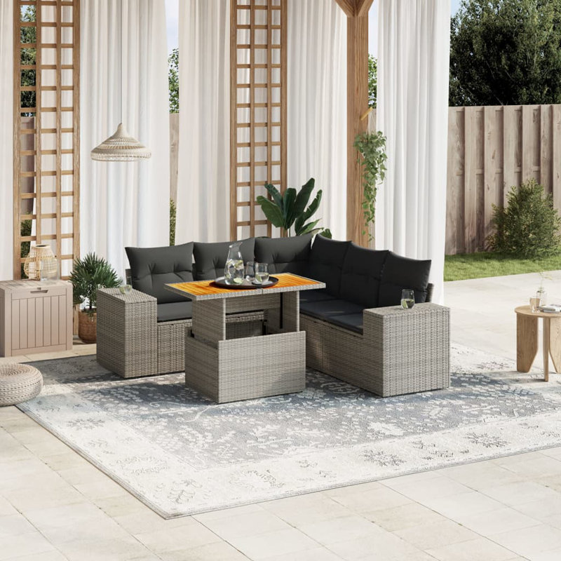 Vidaxl Garden Sofa Set Grey