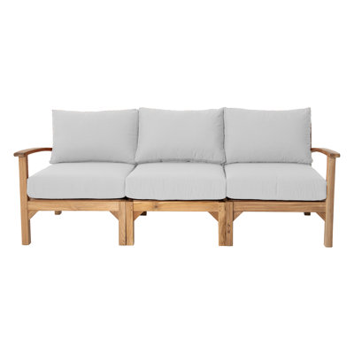Huntington Teak Outdoor Sofa with Sunbrella Cushions