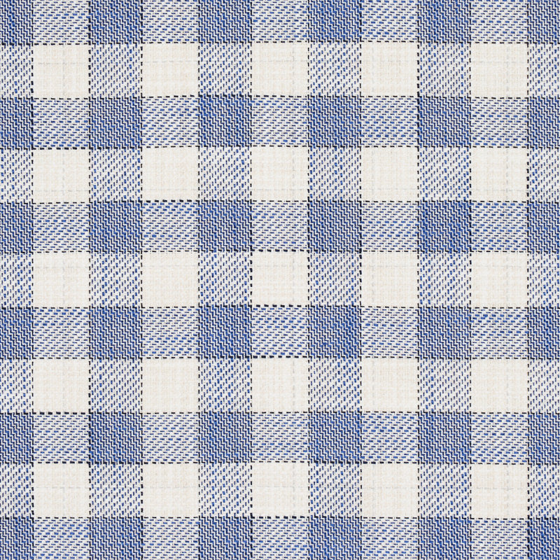 Martina Plaid Indoor/Outdoor Fabric, Navy