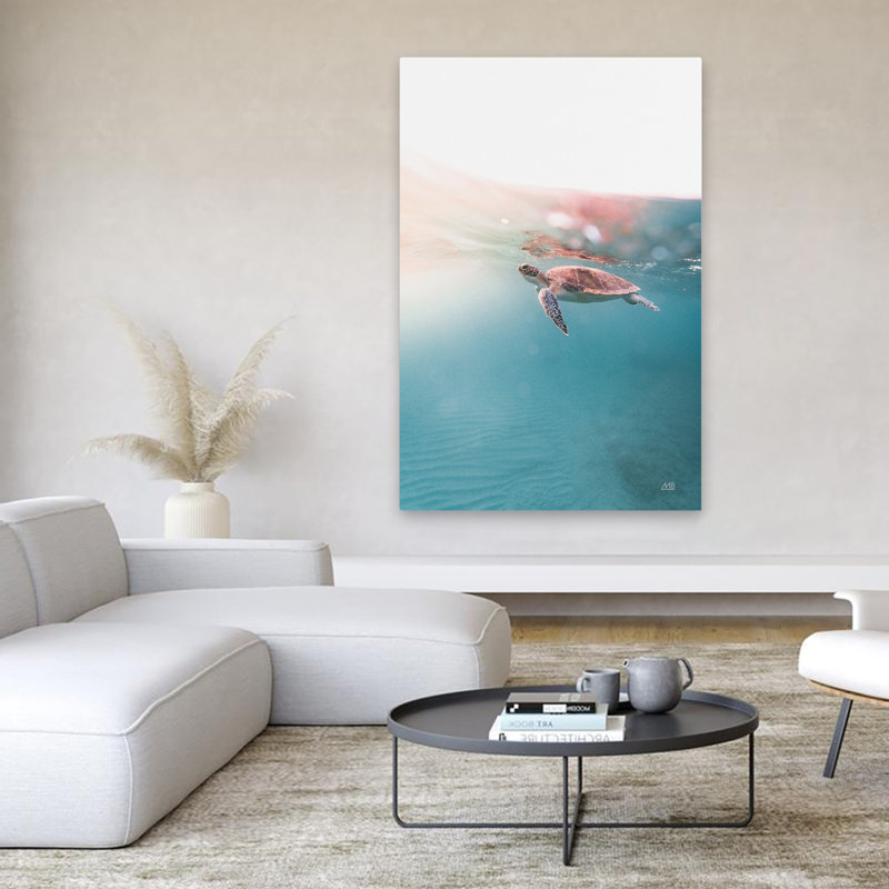 Contemporain et flottant sur la plage, H 60 po x l 40 po