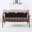Canapé compact en velours côtelé rose moderne et compact avec petits espaces polyvalents
