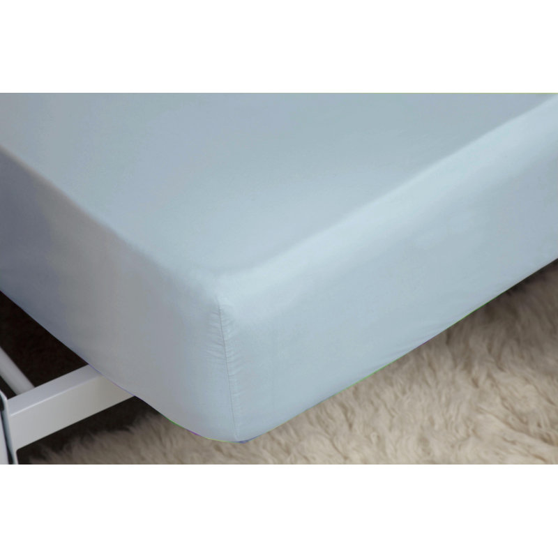 100% Cotton Percale Fitted Sheet, Ivory, Super King (6')