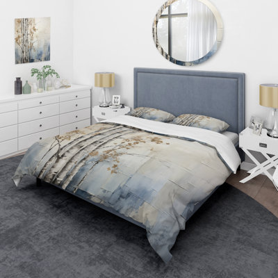 Ensemble de housse de couette bleu et blanc