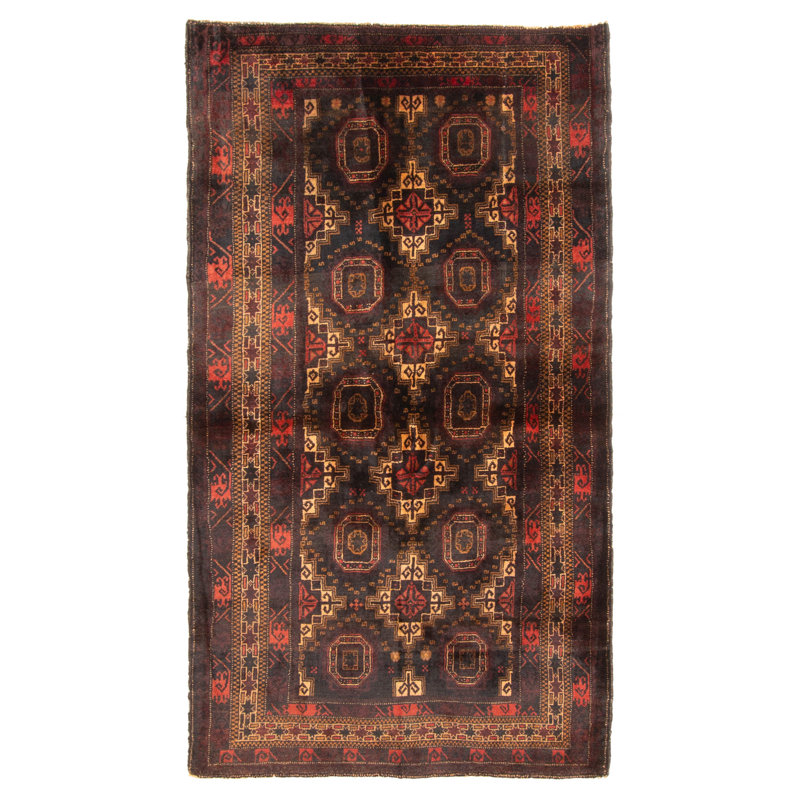 Rizbaft Black Rug 3'8" x 6'9"