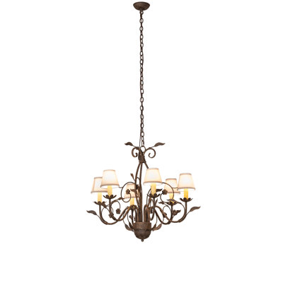 31" Wide Bordeaux 6 Light Chandelier