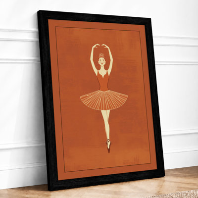 Dancer in Pirouette Art Deco - Framed Print