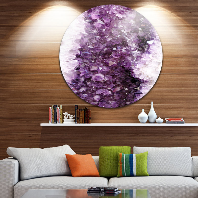 «Purple Precious Stones», impression sur métal, H 38 po x l 38 po x P 1 po
