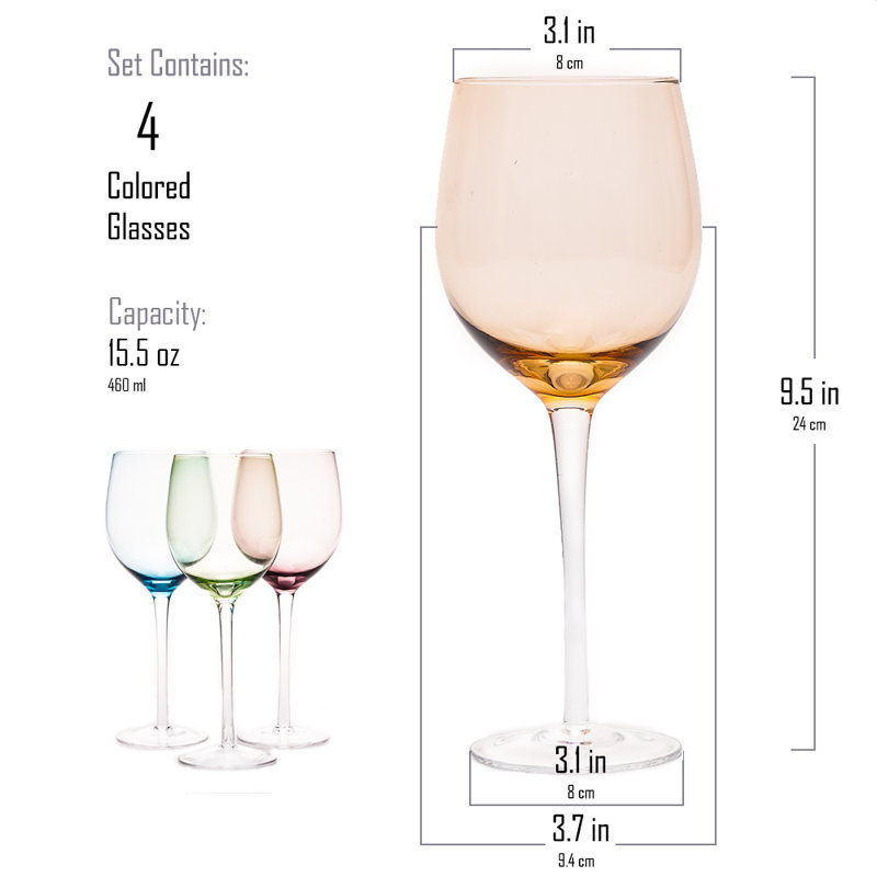 Balchand 15.72oz. Handmade Wine Glass Set