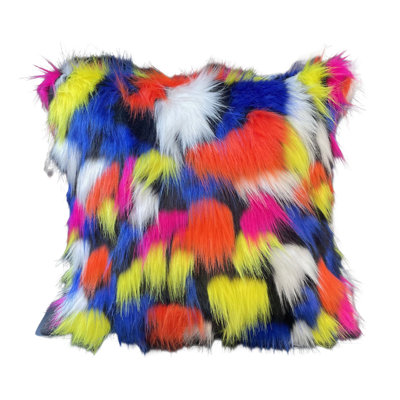 Amazonian Bird Faux Fur Animal Print Pillow