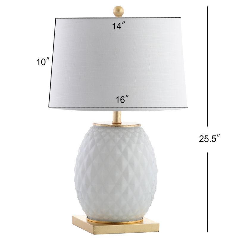 Lampe de table 26 po Knorr, Blanc / doré